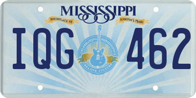 MS license plate IQG462