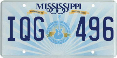 MS license plate IQG496