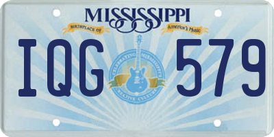 MS license plate IQG579