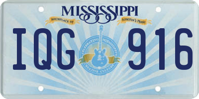 MS license plate IQG916