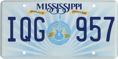 MS license plate IQG957