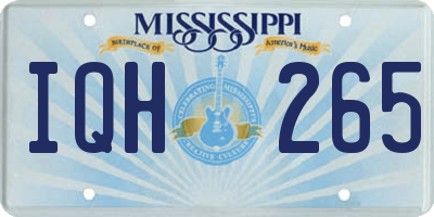 MS license plate IQH265