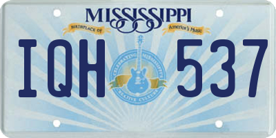 MS license plate IQH537