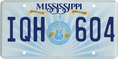 MS license plate IQH604