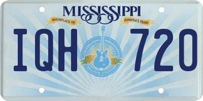 MS license plate IQH720