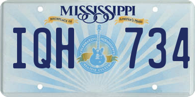 MS license plate IQH734