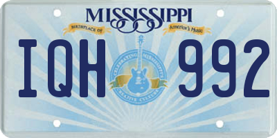 MS license plate IQH992