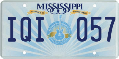 MS license plate IQI057