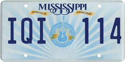 MS license plate IQI114