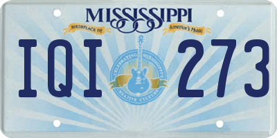 MS license plate IQI273