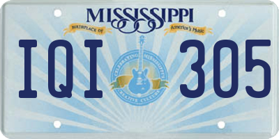 MS license plate IQI305