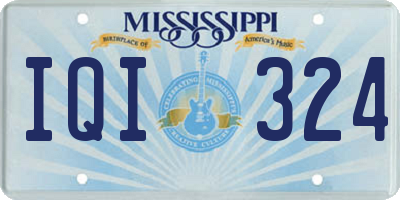 MS license plate IQI324