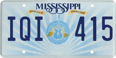 MS license plate IQI415