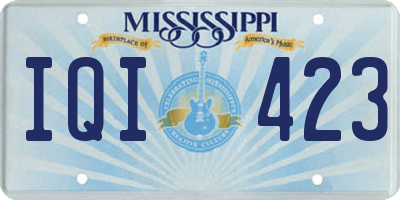 MS license plate IQI423
