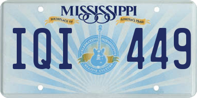 MS license plate IQI449
