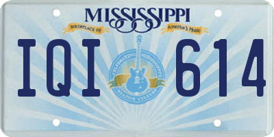 MS license plate IQI614