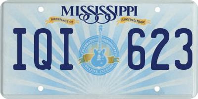 MS license plate IQI623