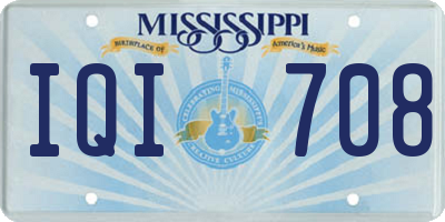 MS license plate IQI708