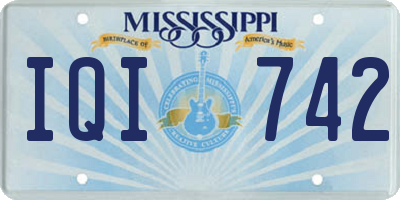 MS license plate IQI742
