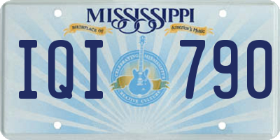 MS license plate IQI790