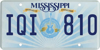 MS license plate IQI810