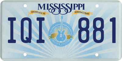 MS license plate IQI881