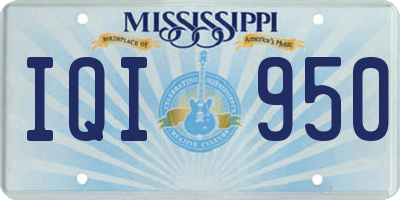 MS license plate IQI950