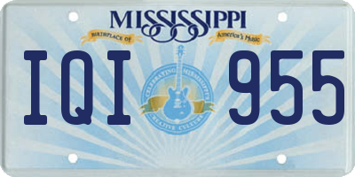 MS license plate IQI955