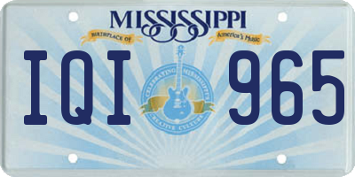 MS license plate IQI965