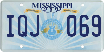 MS license plate IQJ069