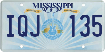 MS license plate IQJ135