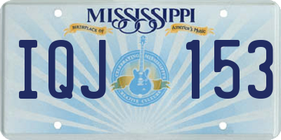 MS license plate IQJ153
