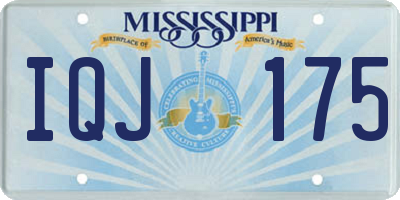 MS license plate IQJ175