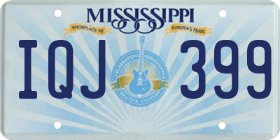 MS license plate IQJ399