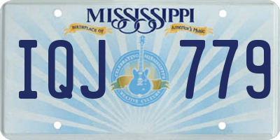 MS license plate IQJ779