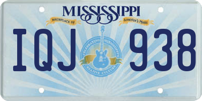 MS license plate IQJ938