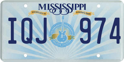 MS license plate IQJ974