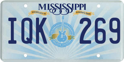 MS license plate IQK269