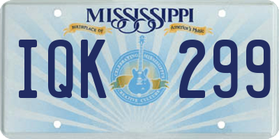 MS license plate IQK299