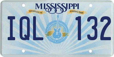 MS license plate IQL132
