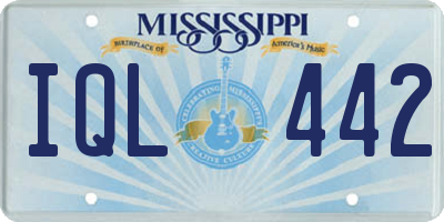 MS license plate IQL442