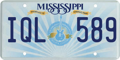 MS license plate IQL589