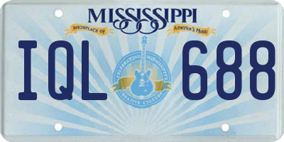 MS license plate IQL688
