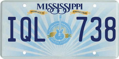 MS license plate IQL738