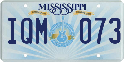 MS license plate IQM073