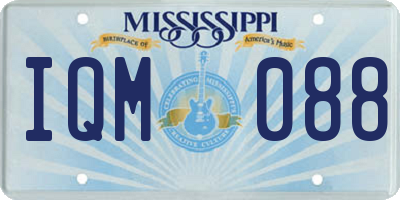 MS license plate IQM088