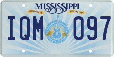 MS license plate IQM097