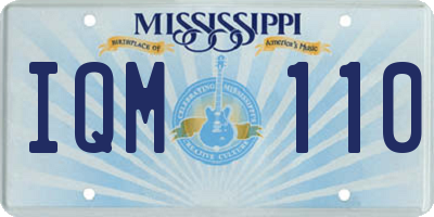 MS license plate IQM110