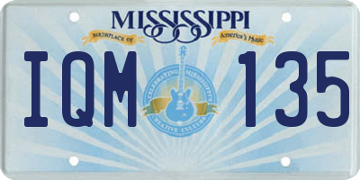 MS license plate IQM135