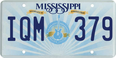 MS license plate IQM379